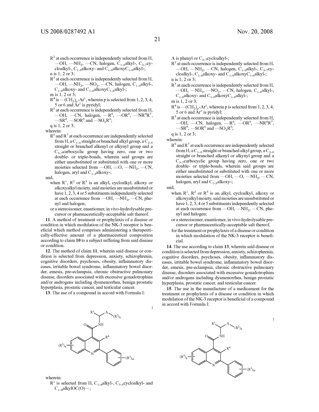 Alkylpyridyl Quinolines as Nk3 Receptor Modulators - diagram, schematic, and image 22