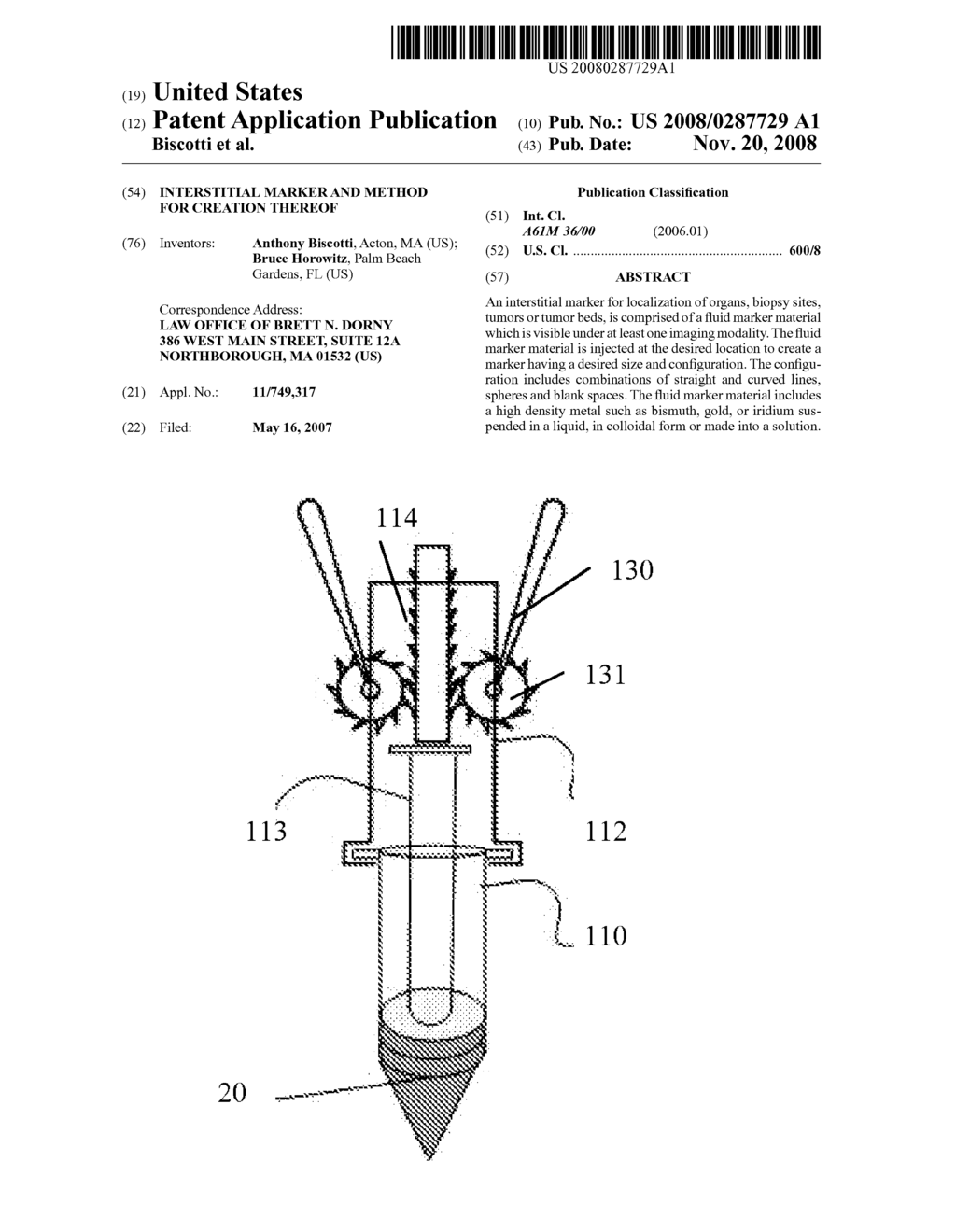 INTERSTITIAL MARKER AND METHOD FOR CREATION THEREOF - diagram, schematic, and image 01