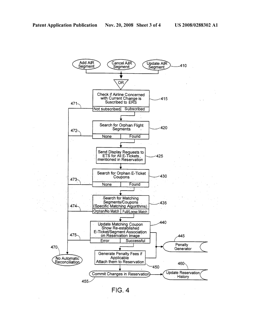 Method and system for automatically keeping travel data consistent between passenger reservation records and corresponding electronic tickets - diagram, schematic, and image 04
