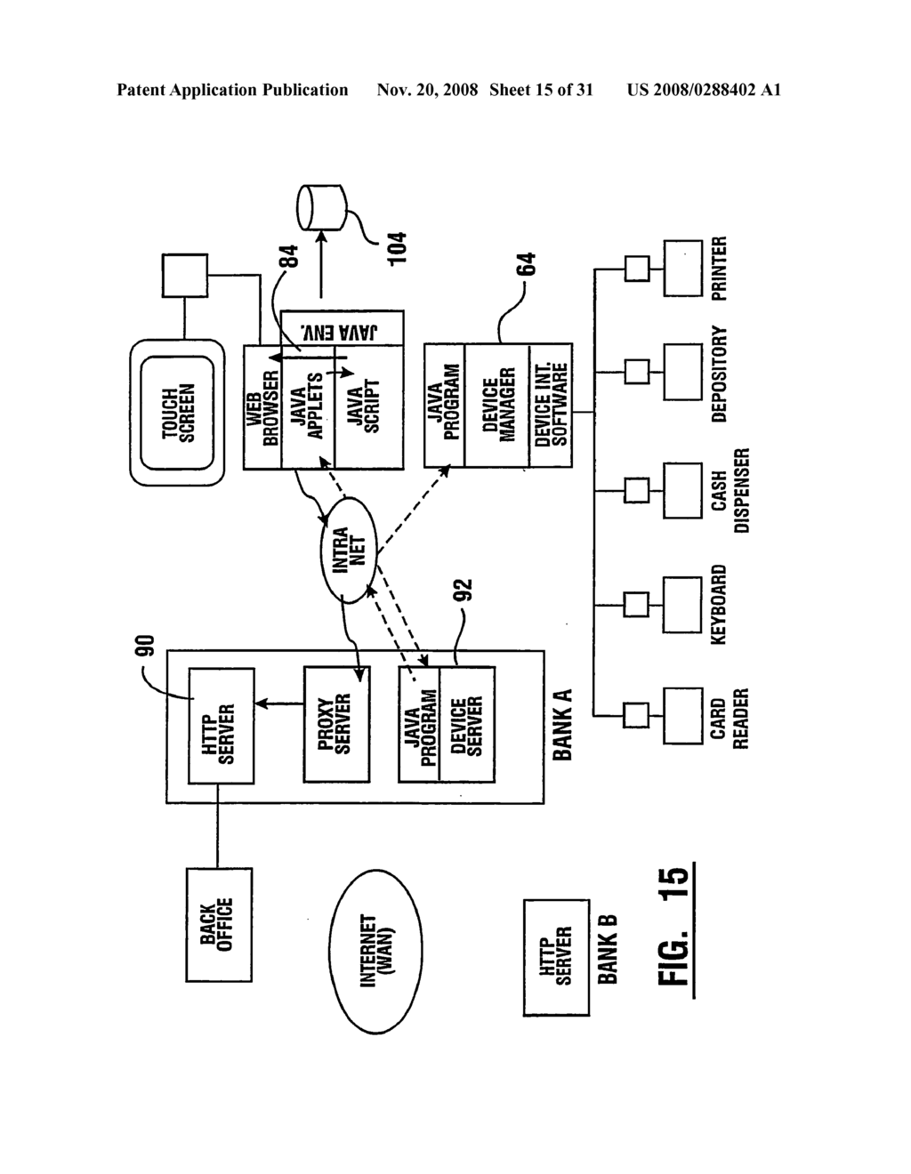 Automated banking machine and system - diagram, schematic, and image 16