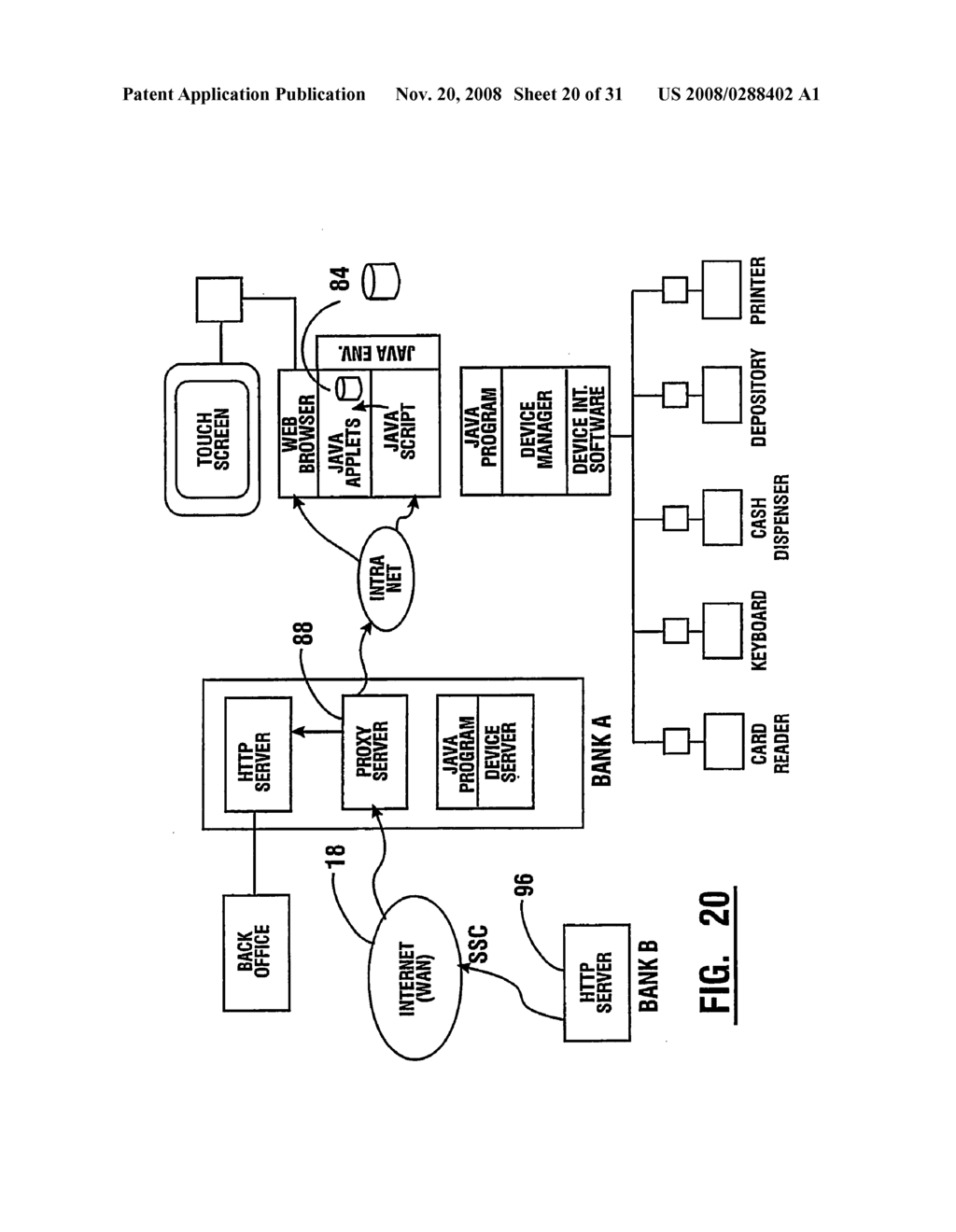 Automated banking machine and system - diagram, schematic, and image 21