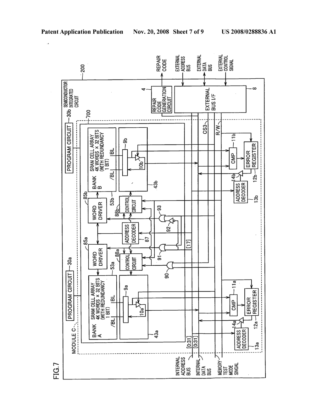 Semiconductor integrated circuit capable of testing with small scale circuit configuration - diagram, schematic, and image 08