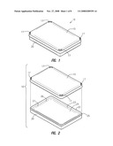 Food serving tray with cooling chamber diagram and image