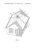 Roof-top fire prevention sprinkler system with storage rack diagram and image