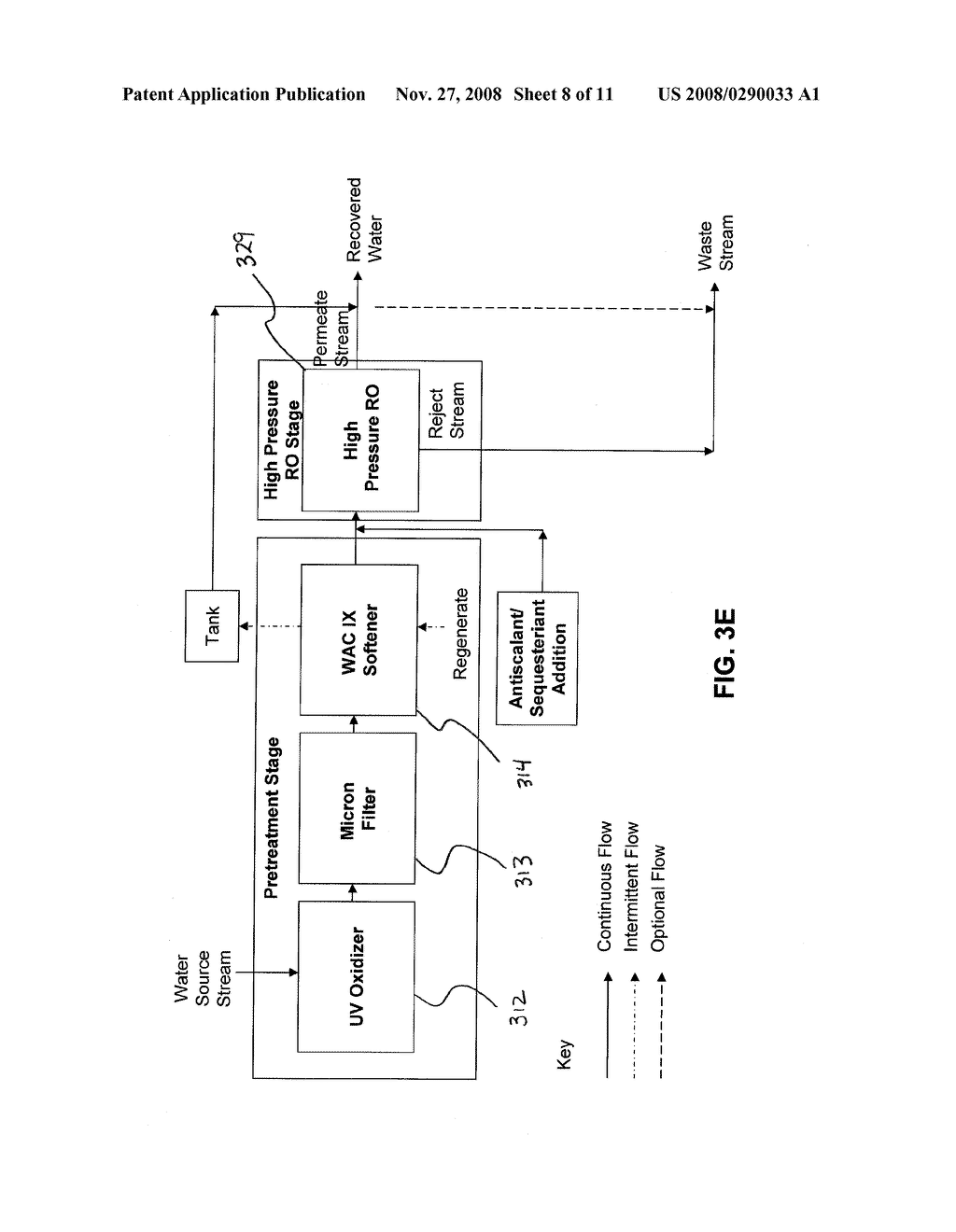 METHOD AND APPARATUS FOR RECOVERY OF WATER CONTAINING SILICA - diagram, schematic, and image 09