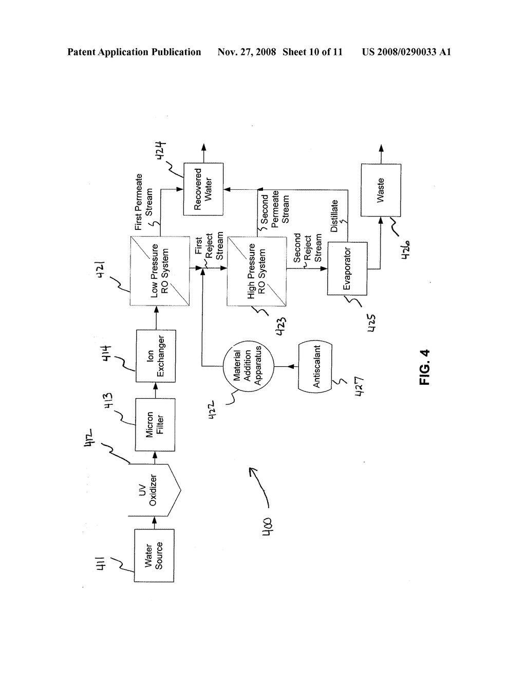 METHOD AND APPARATUS FOR RECOVERY OF WATER CONTAINING SILICA - diagram, schematic, and image 11
