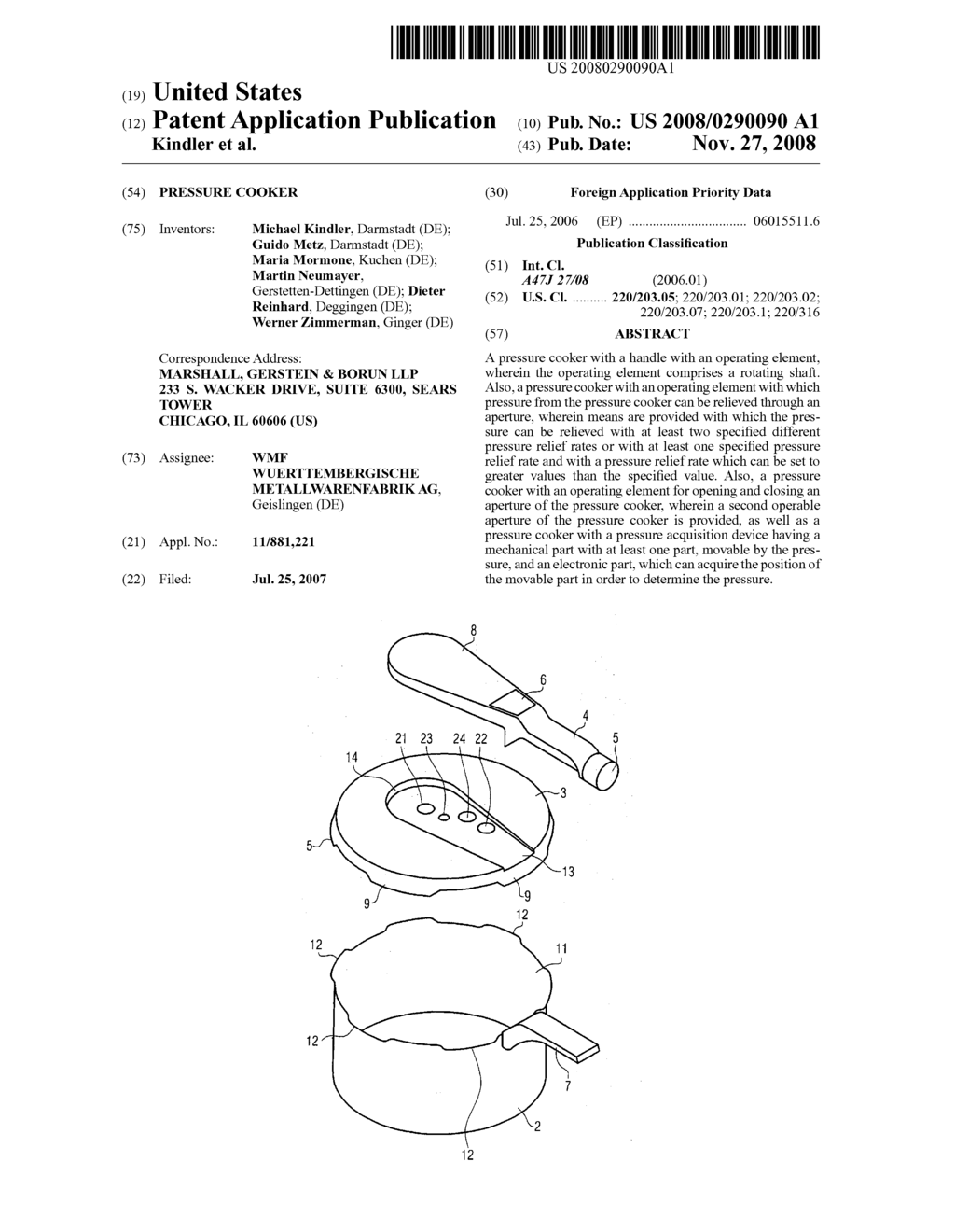 Pressure cooker - diagram, schematic, and image 01