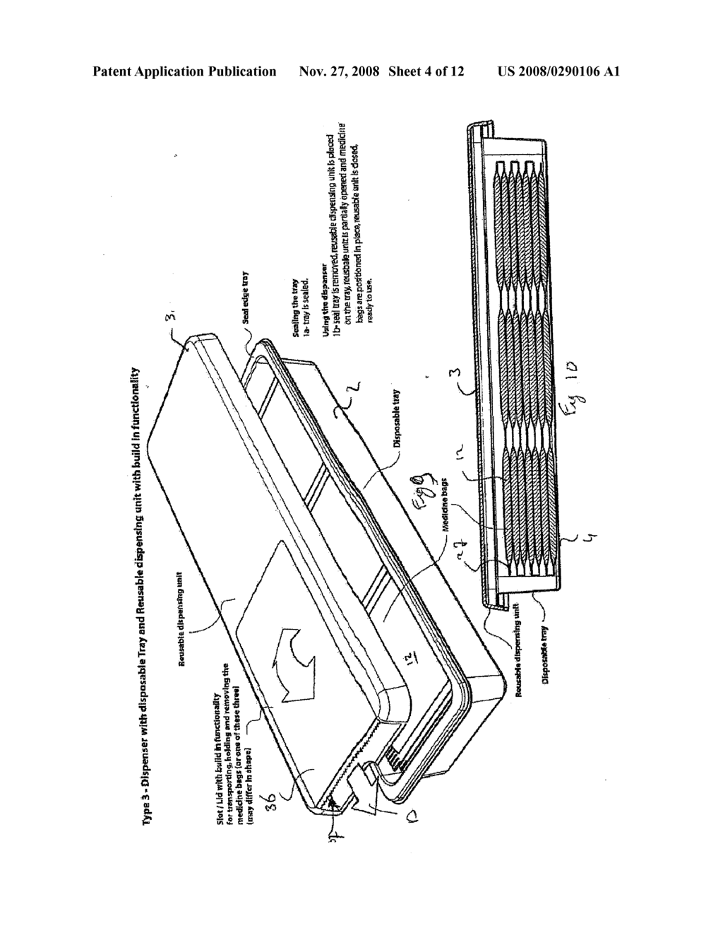 Container, Dispenser, and Method For Dispensing a Strip of Interconnected, Individually Packed Objects - diagram, schematic, and image 05