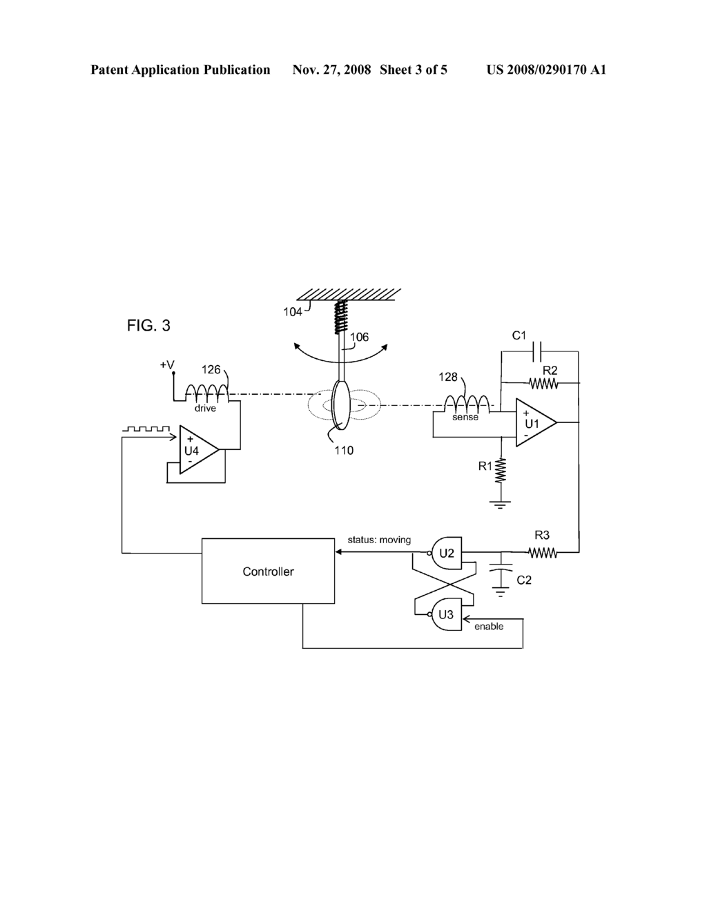 SCANNER SWITCHED TO ACTIVE STATE BY SENSED MOVEMENT IN QUIESCENT SCANNING MECHANISM - diagram, schematic, and image 04