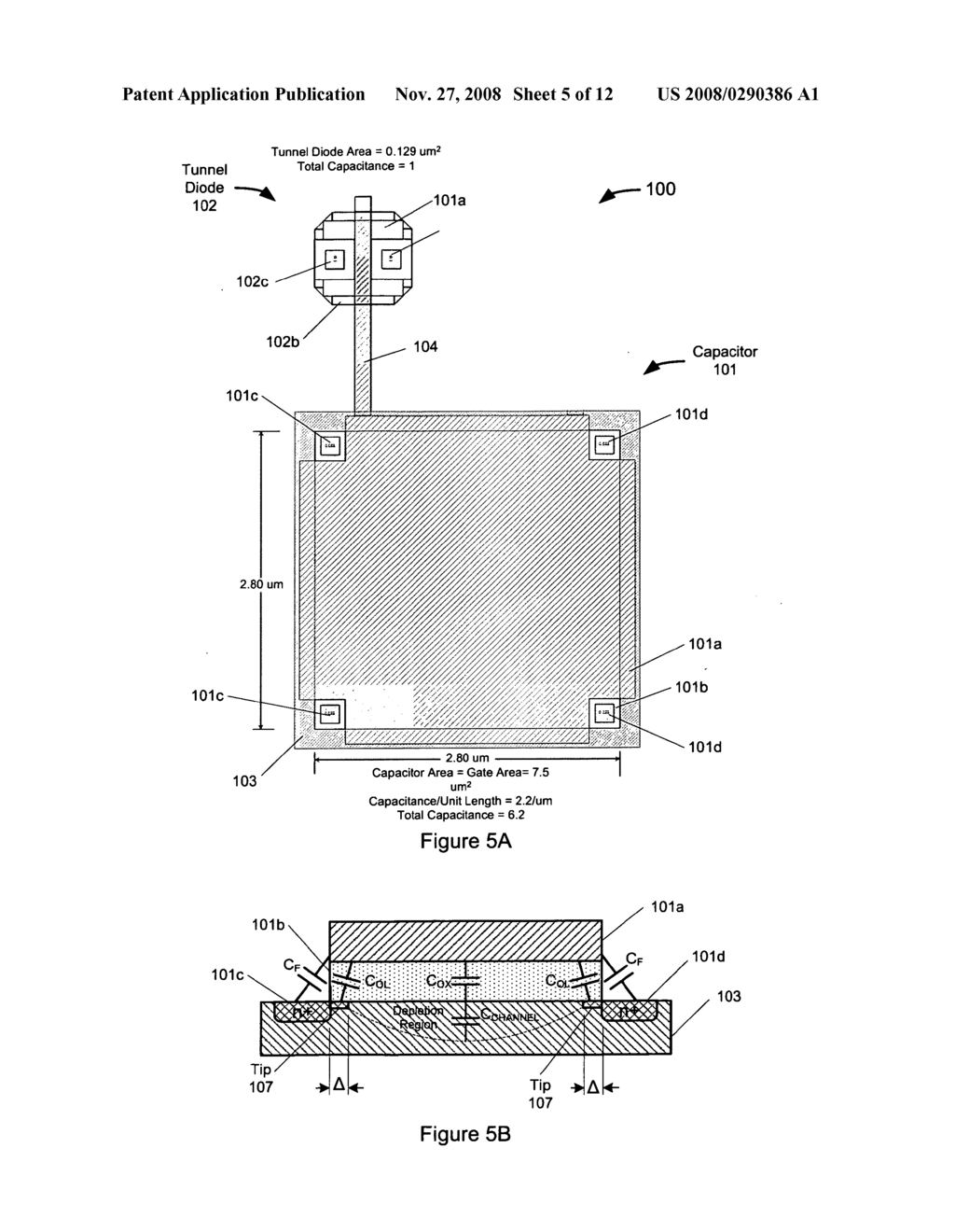 Floating gate memory device with increased coupling coefficient - diagram, schematic, and image 06