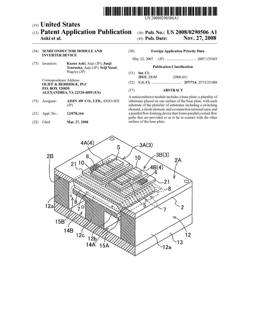 Semiconductor module and inverter device - diagram, schematic, and image 01