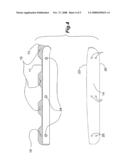 Conversion assembly for converting an in-line roller skate to a double sided ice skate blade diagram and image