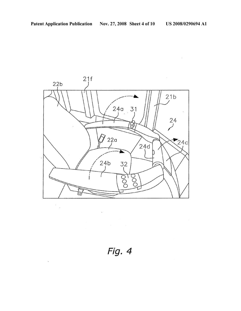 OPERATOR SEAT FOR CONSTRUCTION MACHINE, AND CAB AND CONSTRUCTION MACHINE INCLUDING THE SAME - diagram, schematic, and image 05