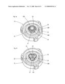 Drive with an electric motor, a housing and a direction-dependent brake diagram and image