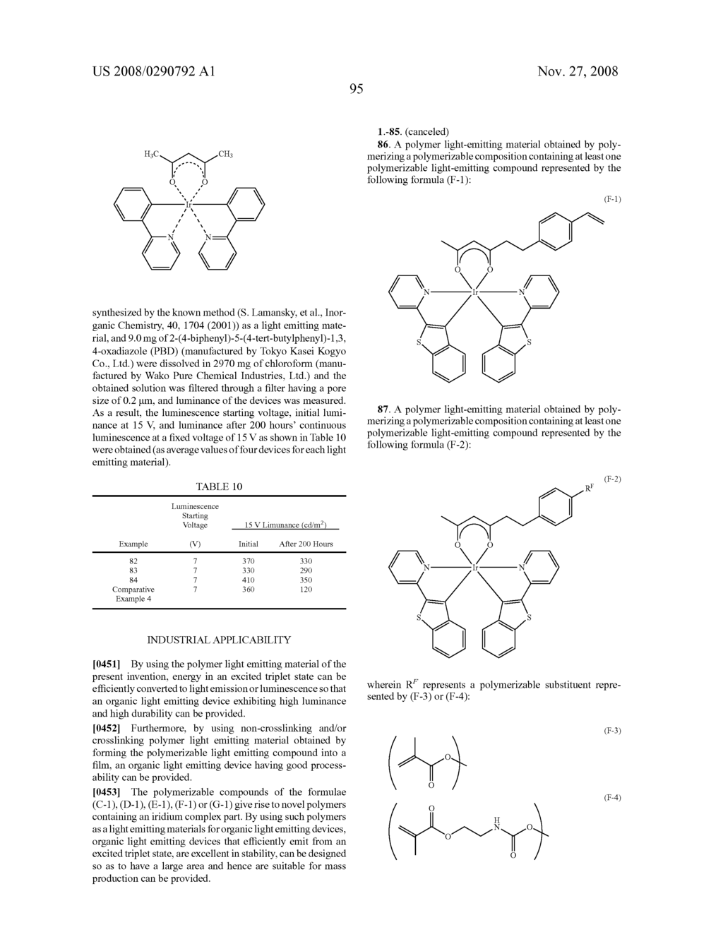 LIGHT EMITTING MATERIAL AND ORGANIC LIGHT-EMITTING DEVICE - diagram, schematic, and image 97