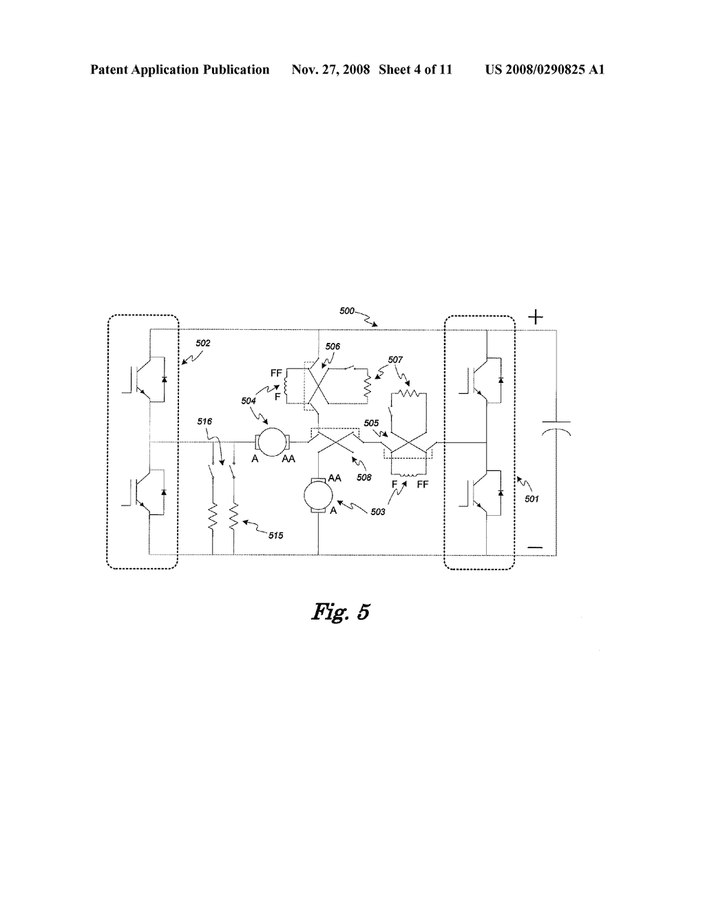 POWER ARCHITECTURE AND BRAKING CIRCUITS FOR DC MOTOR-PROPELLED VEHICLE - diagram, schematic, and image 05