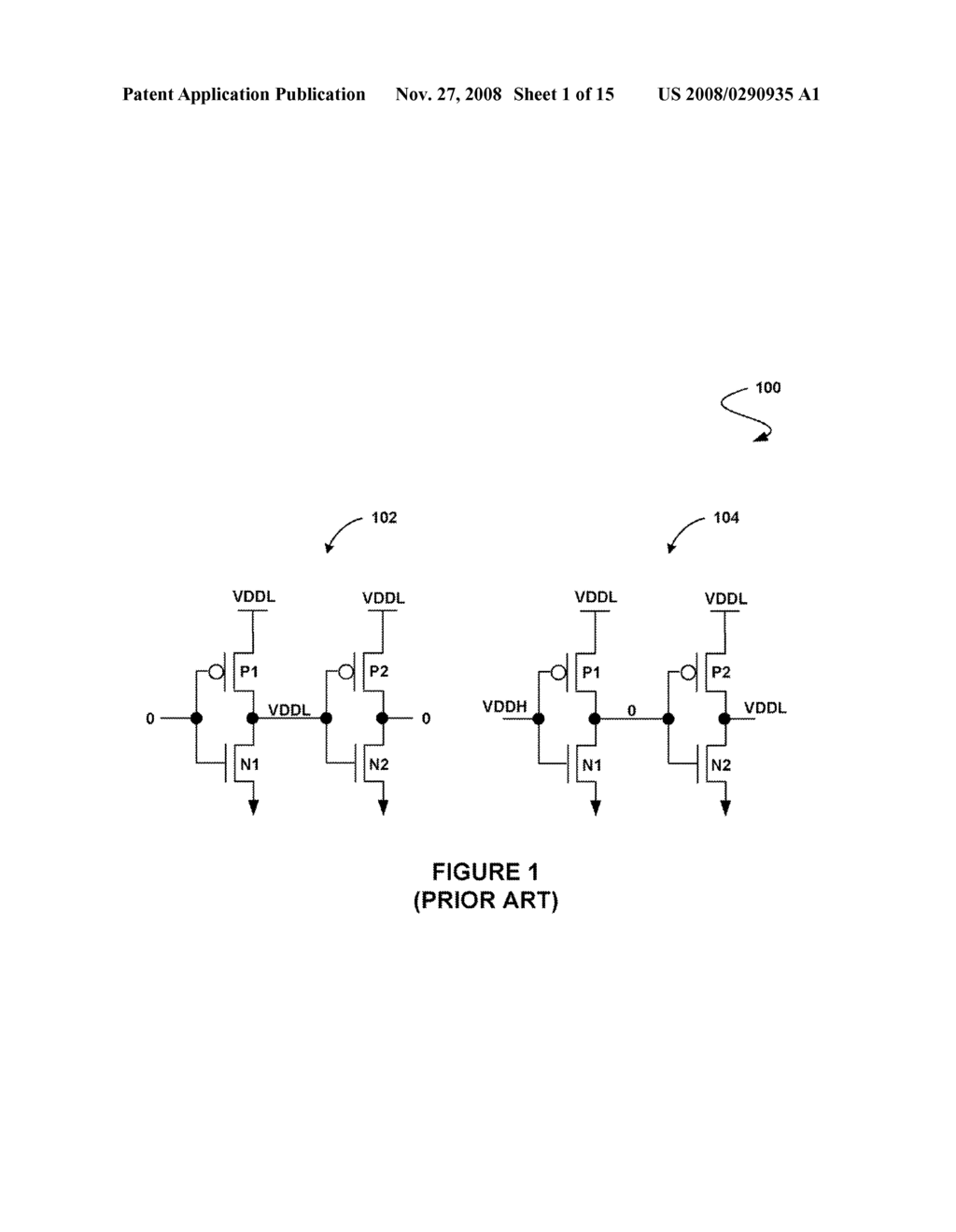 APPARATUS AND METHOD FOR PREVENTING CURRENT LEAKAGE WHEN A LOW VOLTAGE DOMAIN IS POWERED DOWN - diagram, schematic, and image 02