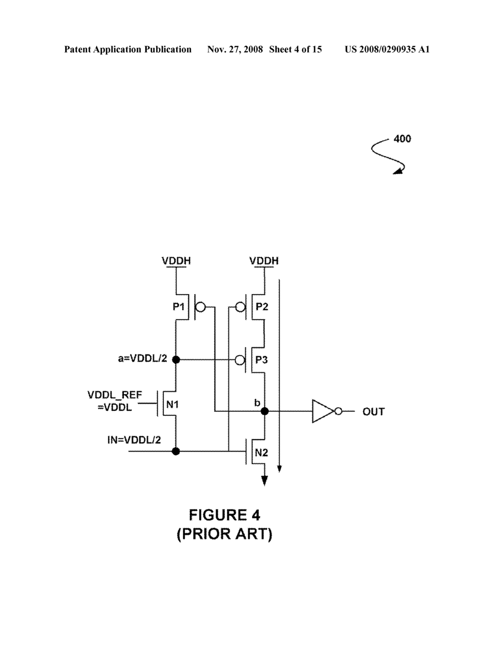 APPARATUS AND METHOD FOR PREVENTING CURRENT LEAKAGE WHEN A LOW VOLTAGE DOMAIN IS POWERED DOWN - diagram, schematic, and image 05