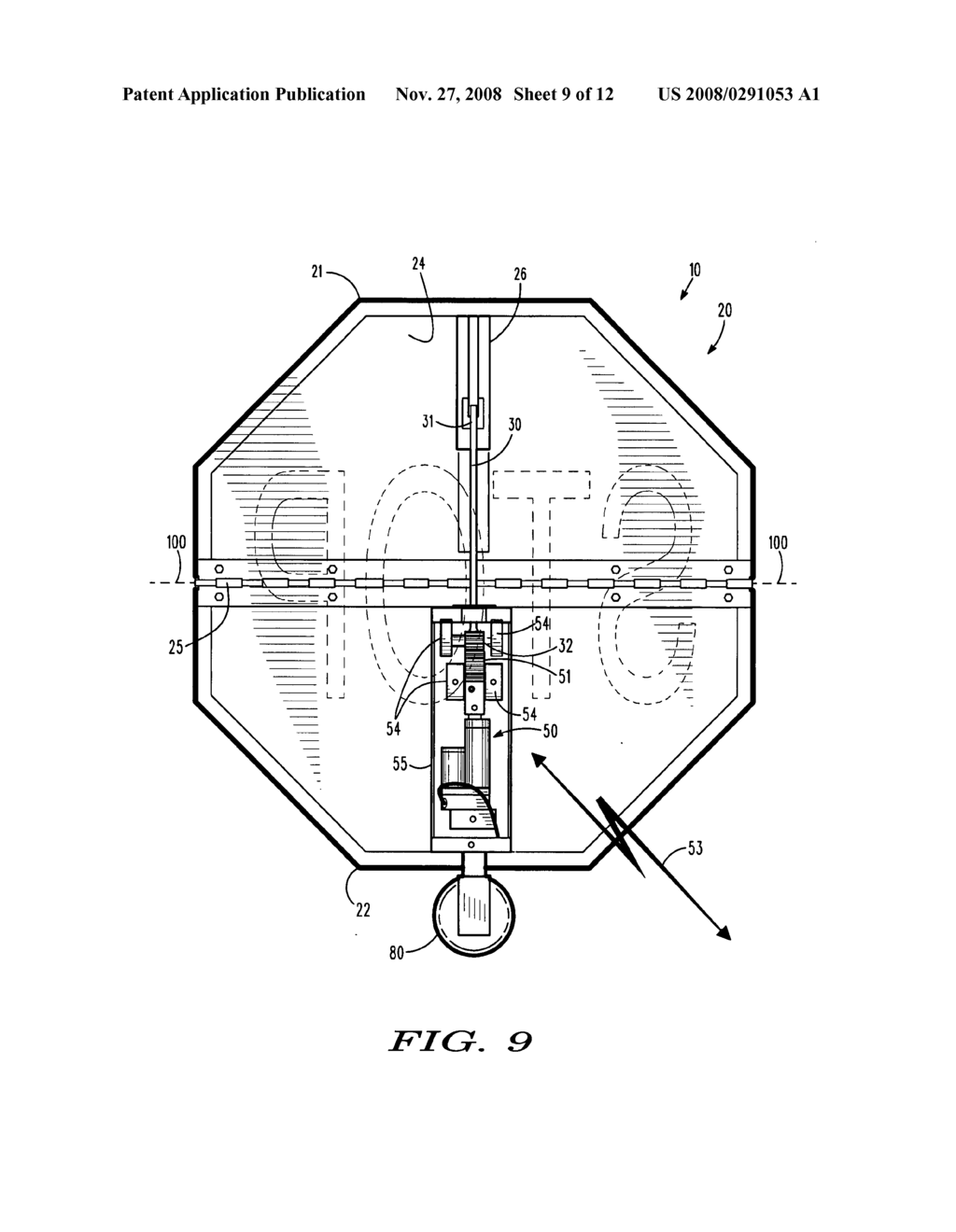 Signal-operable traffic sign assembly - diagram, schematic, and image 10