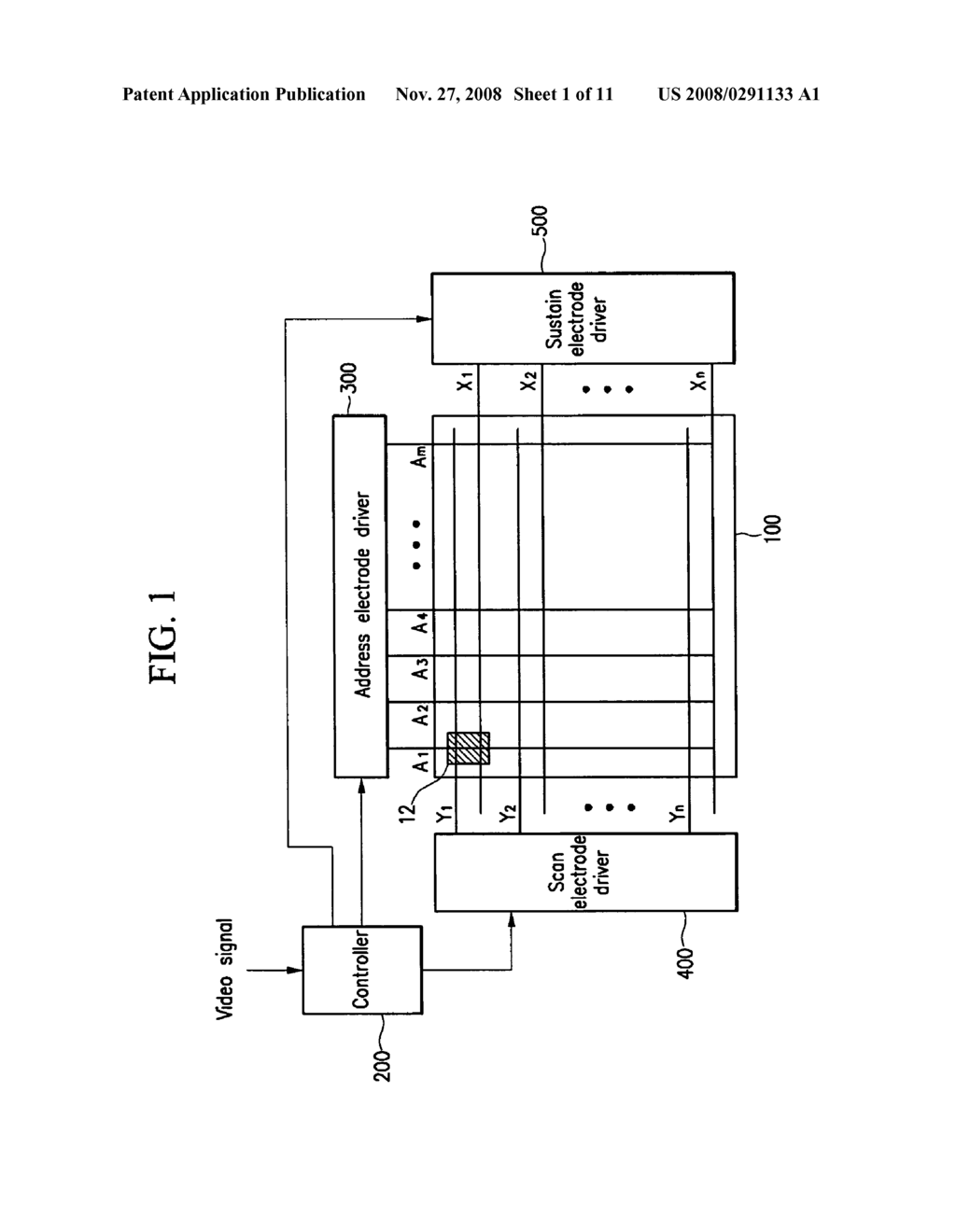 Plasma display, controller therefor, and driving method thereof - diagram, schematic, and image 02