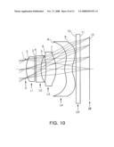 Subminiature imaging optical system diagram and image