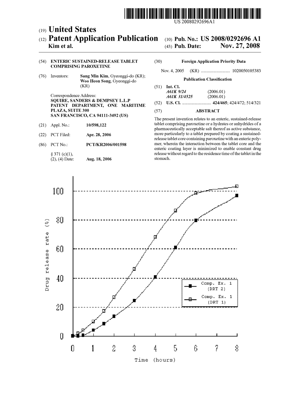  Enteric Sustained-Release Tablet Comprising Paroxetine - diagram, schematic, and image 01