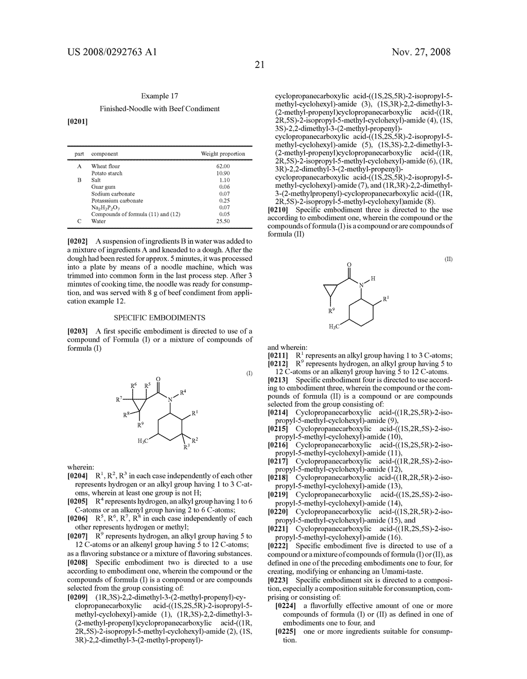 Substituted Cyclopropanecarboxylic acid (3-methyl-cyclohexyl)amide as flavoring substance - diagram, schematic, and image 23