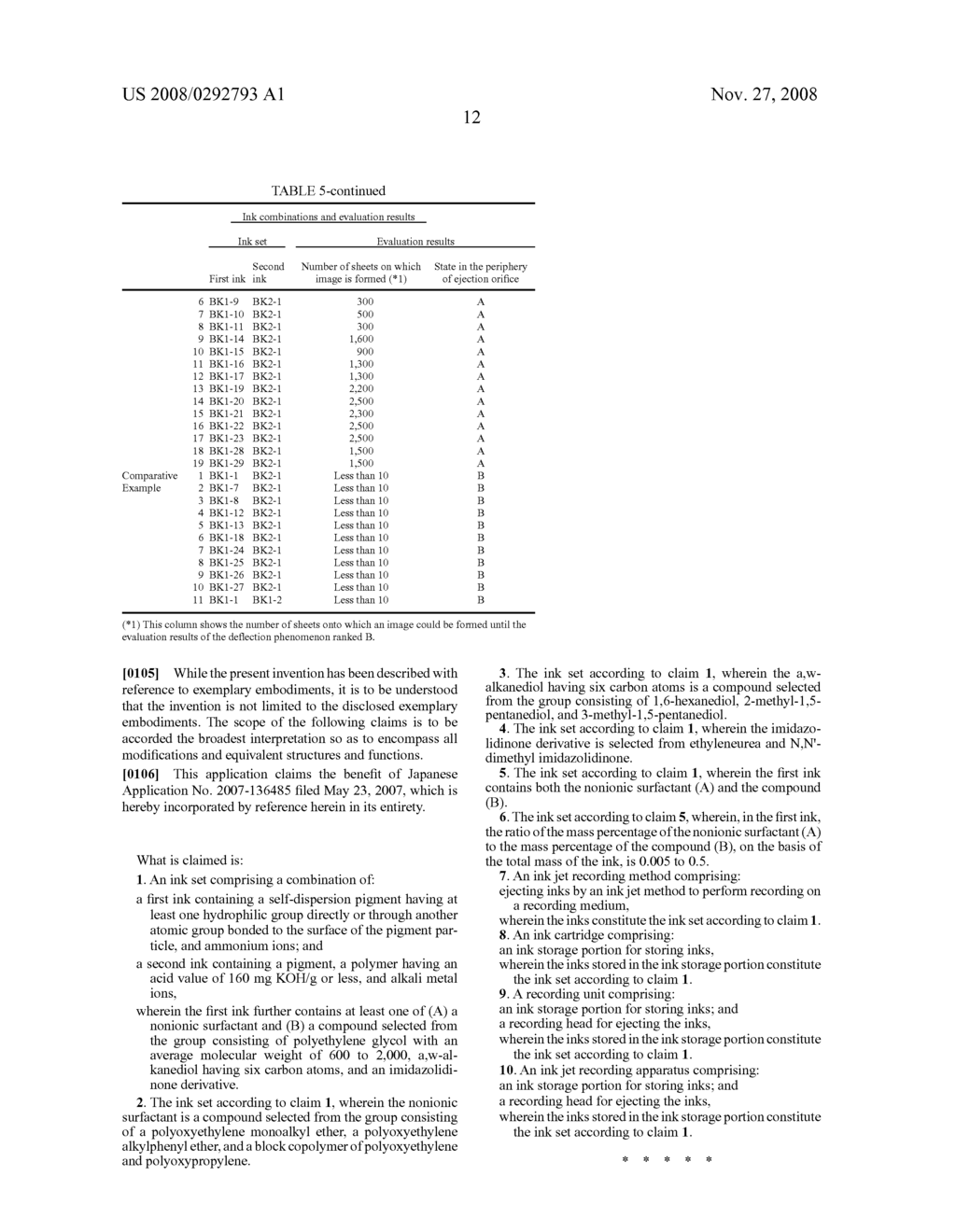 INK SET, INK JET RECORDING METHOD, INK CARTRIDGE, RECORDING UNIT, AND INK JET RECORDING APPARATUS - diagram, schematic, and image 19