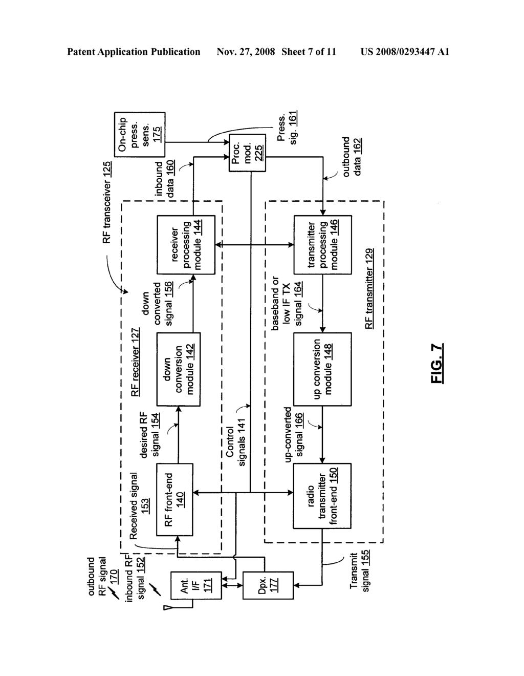 RF integrated circuit having an on-chip pressure sensing circuit - diagram, schematic, and image 08