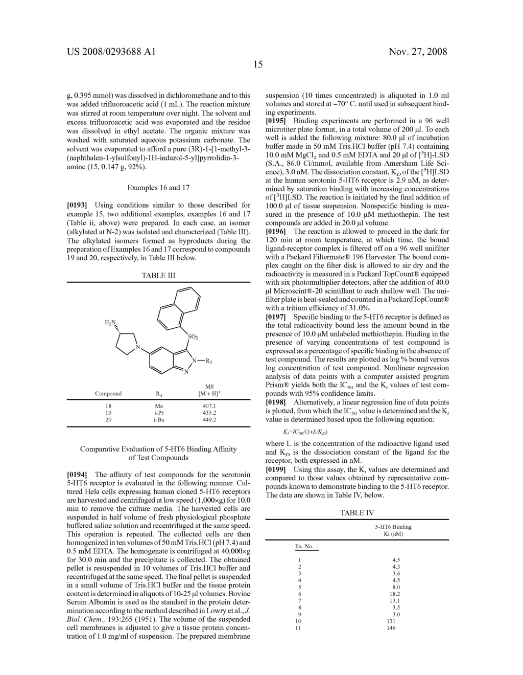 AMINOAZACYCLYL-3-SULFONYLINDAZOLES AS 5-HYDROXYTRYPTAMINE-6 LIGANDS - diagram, schematic, and image 16