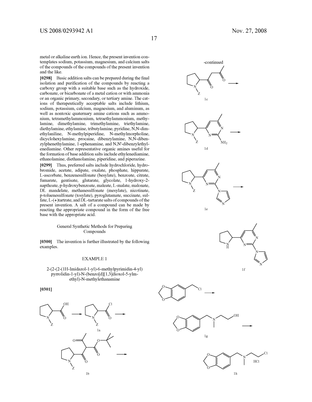 Methods of Preparing 2-Imidazol-1-Yl-4-Methyl-6-Pyrrolidin-2-Yl-Pyrimidine and 4-(1-Alkylpyrrolidin-2-Yl)-2-(1H-Imidazol-1-Yl)-6-Methylpyrimidine Derivatives - diagram, schematic, and image 18