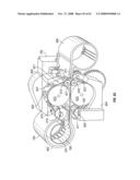 Body fluid sampling module with a continuous compression tissue interface surface diagram and image