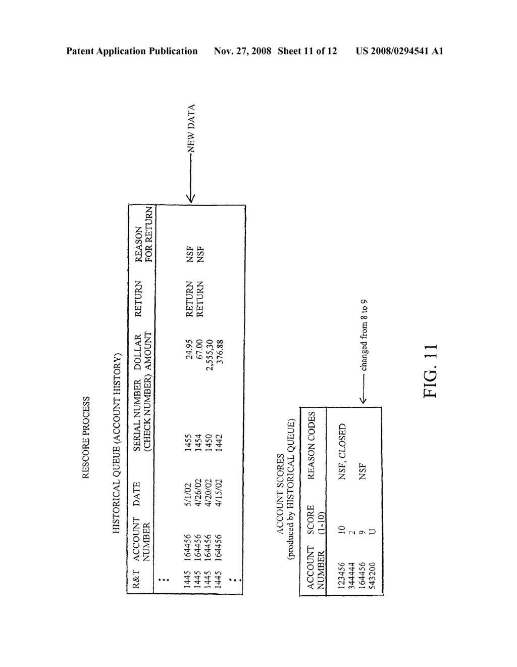 DATABASE FOR CHECK RISK DECISIONS POPULATED WITH CHECK ACTIVITY DATA FROM BANKS OF FIRST DEPOSIT - diagram, schematic, and image 12