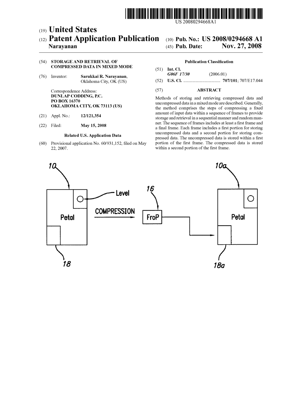 Storage and Retrieval of Compressed Data in Mixed Mode - diagram, schematic, and image 01