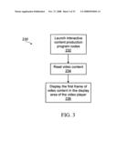 Method, apparatus, system, medium, and signals for producing interactive video content diagram and image