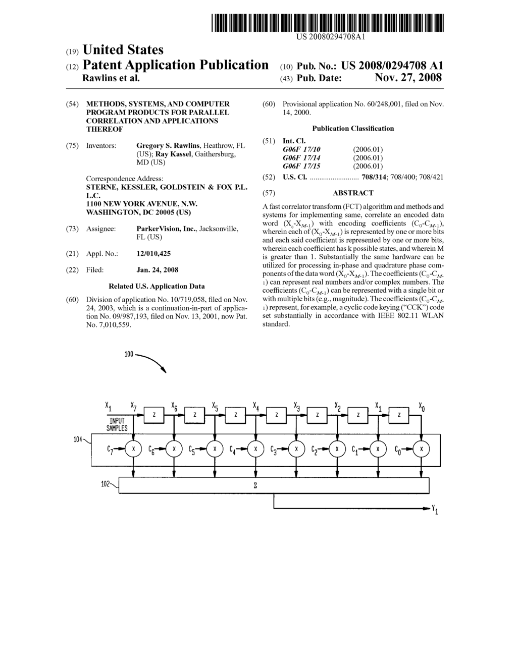 Methods, systems, and computer program products for parallel correlation and applications thereof - diagram, schematic, and image 01