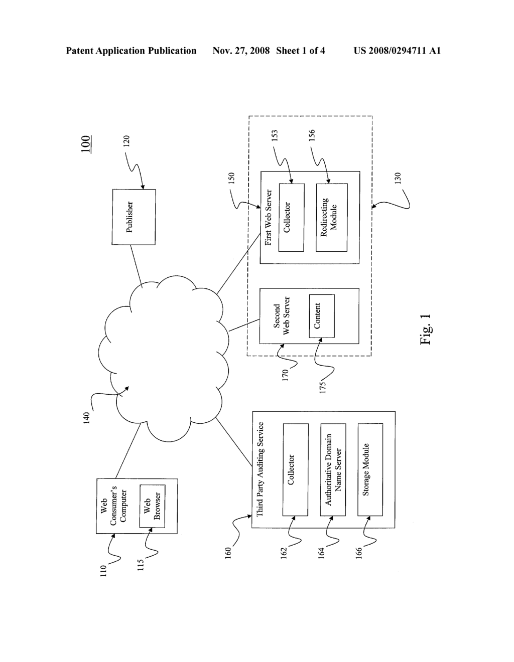 System and Method for Centrally Collecting Real-Time Information Regarding Consumer Click-Through Traffic - diagram, schematic, and image 02