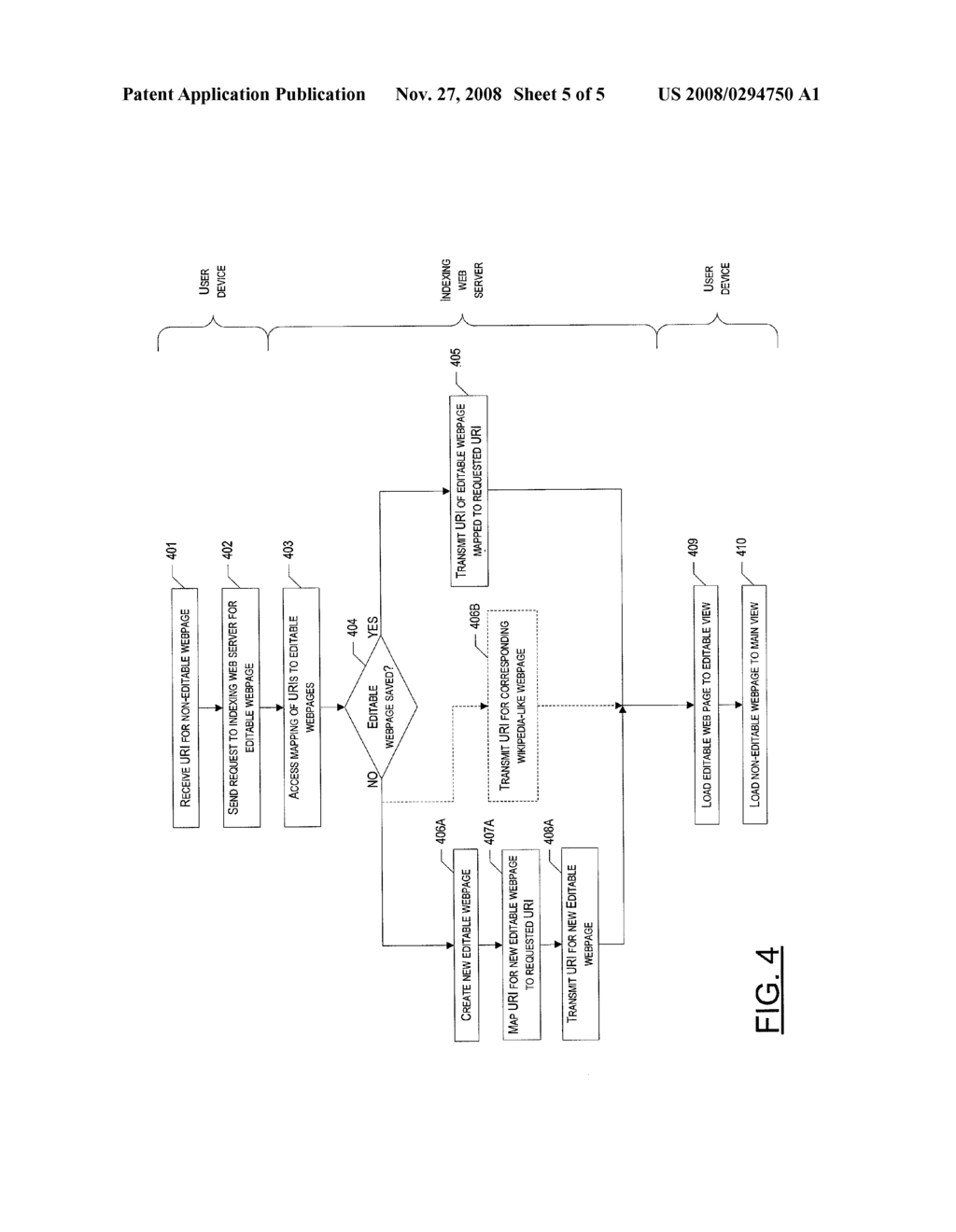 METHOD, SYSTEM, APPARATUS, NETWORK ENTITY AND COMPUTER PROGRAM PRODUCT FOR PROVIDING A USER WITH AN EDITABLE WEBPAGE - diagram, schematic, and image 06