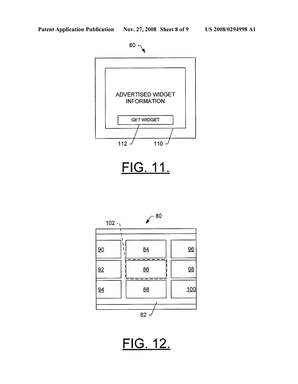 NETWORK ENTITY, TERMINAL, COMPUTER-READABLE STORAGE MEDIUM AND METHOD FOR PROVIDING WIDGITS INCLUDING ADVERTISEMENTS FOR ASSOCIATED WIDGETS - diagram, schematic, and image 09