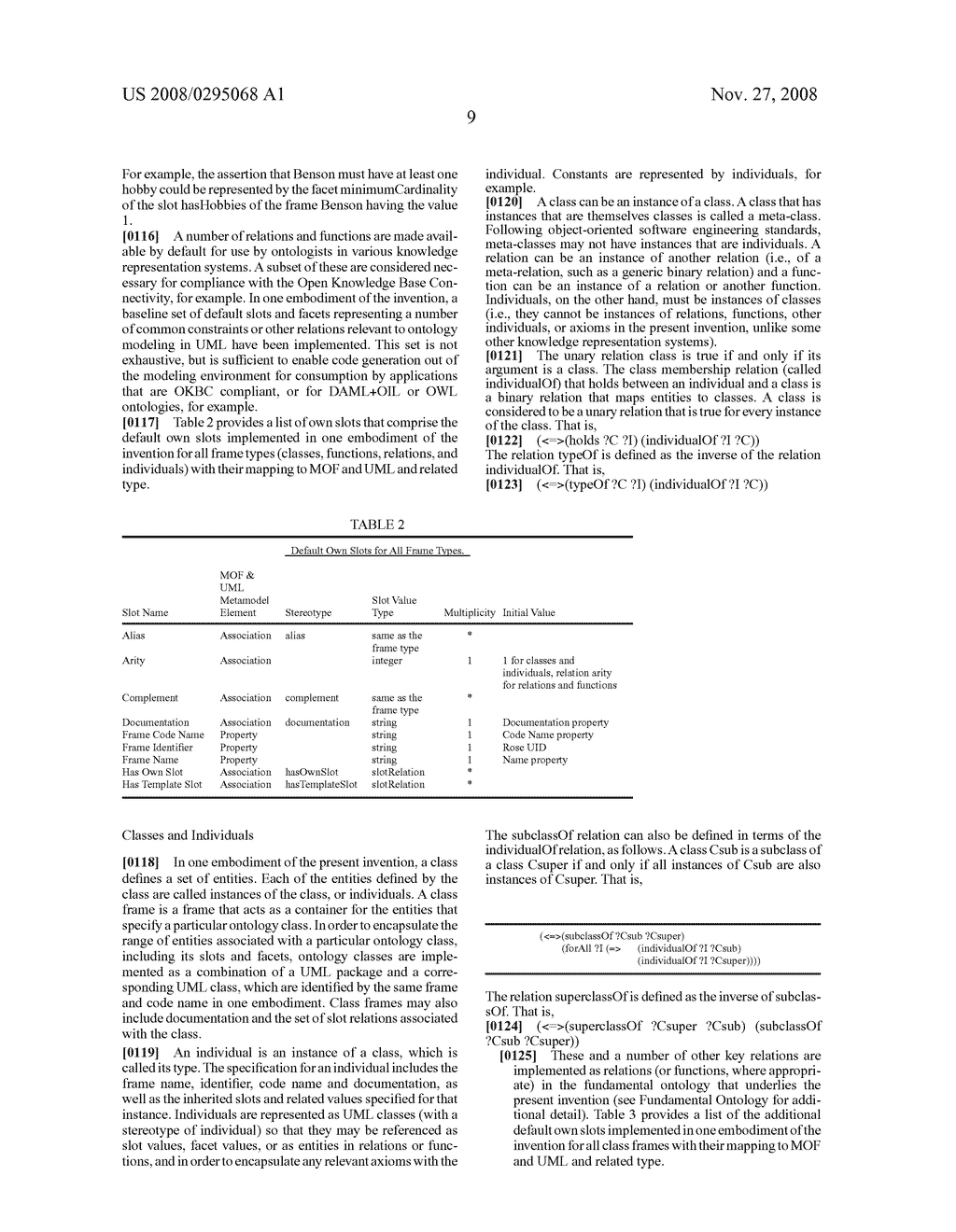 METHOD AND APPARATUS FOR FRAME-BASED KNOWLEDGE REPRESENTATION IN THE UNIFIED MODELING LANGUAGE (UML) - diagram, schematic, and image 46