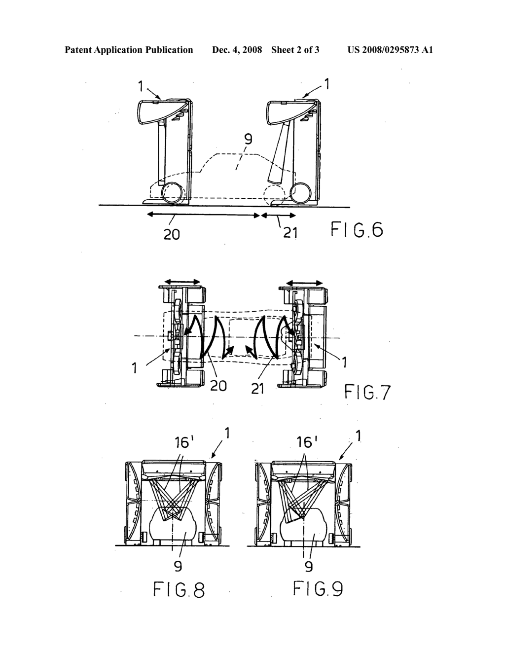 HORIZONTAL DRYING SYSTEM FOR AUTOMATIC VEHICLE WASHING SYSTEM, AUTOMATIC VEHICLE WASHING SYSTEM IN WHICH SAID DRYING SYSTEM IS INSTALLED AND HORIZONTAL VEHICLE DRYING METHOD - diagram, schematic, and image 03