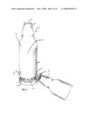 Combination bottle and bottle cap opener diagram and image