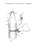 Combination bottle and bottle cap opener diagram and image