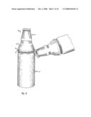 Combination bottle and bottle cap opener diagram and image