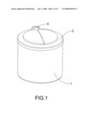 Induction actuated container diagram and image