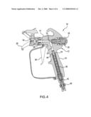 One piece airless spray gun housing diagram and image
