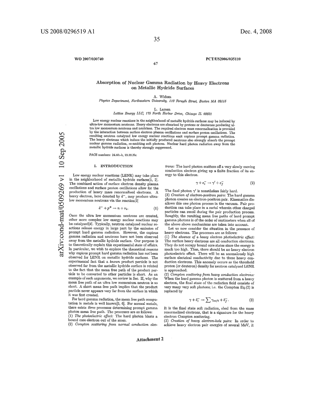 Apparatus and Method for Absorption of Incident Gamma Radiation and its Conversion to Outgoing Radiation at Less Penetrating, Lower Energies and Frequencies - diagram, schematic, and image 60