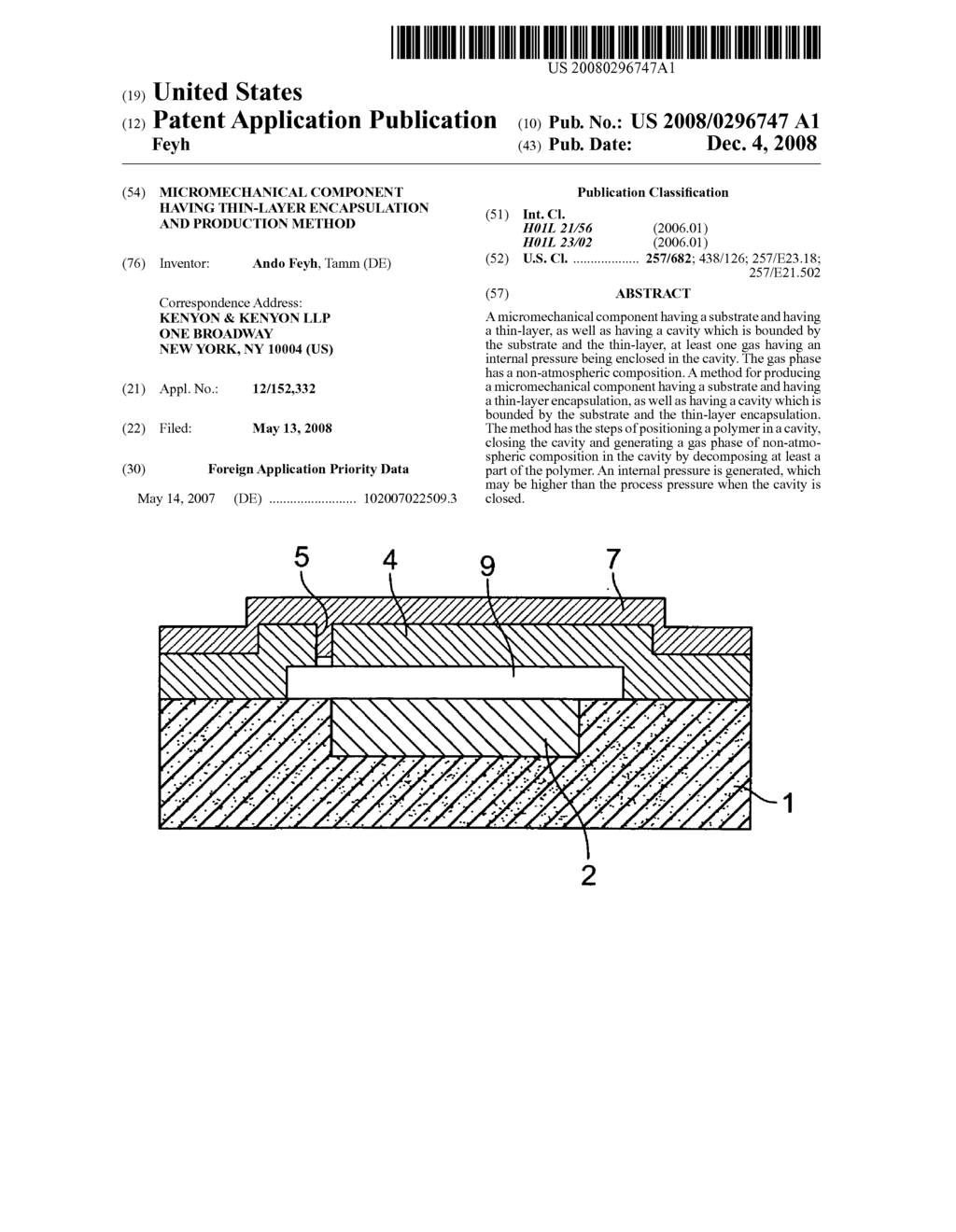 Micromechanical component having thin-layer encapsulation and production method - diagram, schematic, and image 01