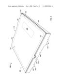 CONTAINER INCLUDING AN INTERACTIVE GAME BOARD AND BLANK FOR MAKING THE SAME diagram and image