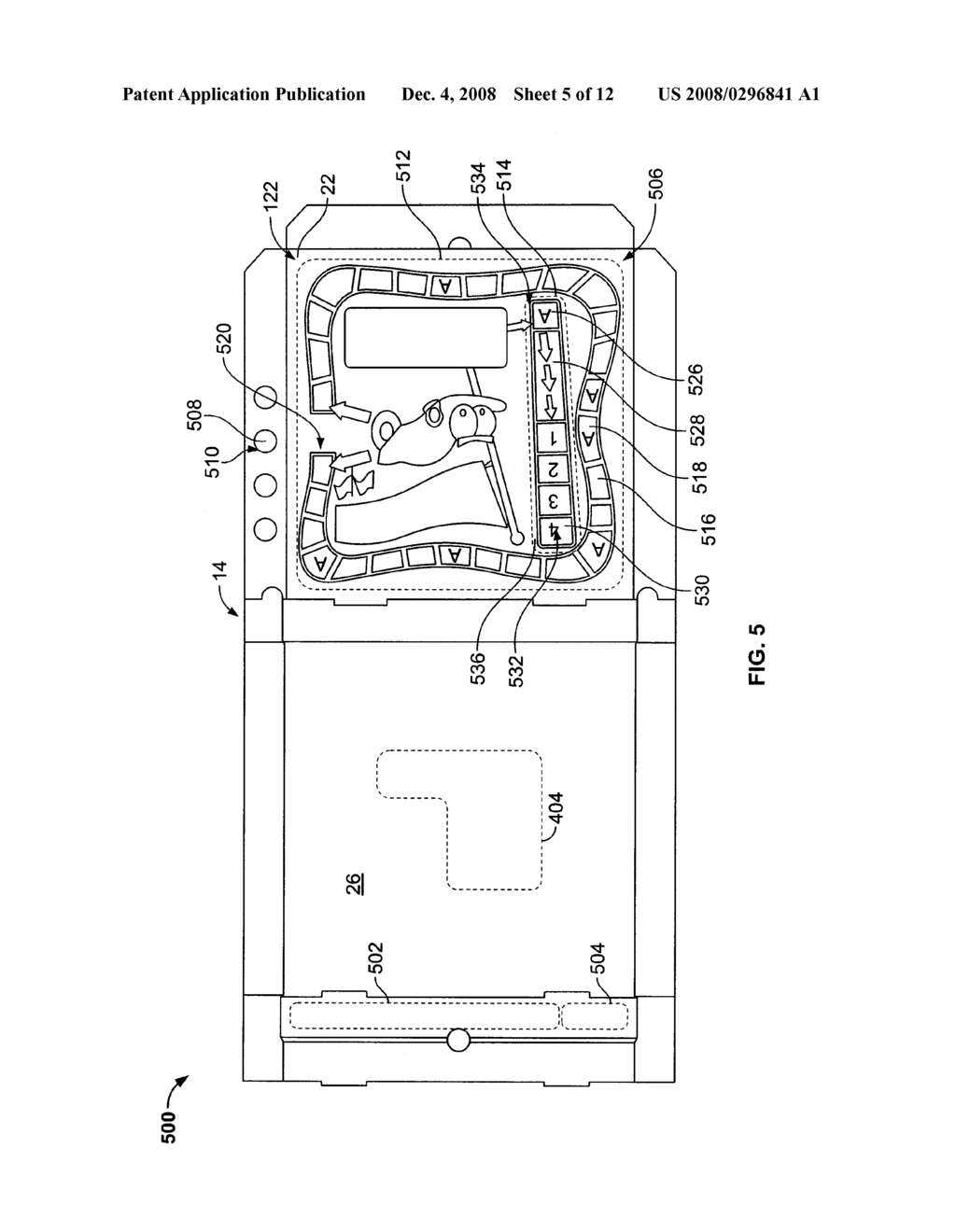 CONTAINER INCLUDING AN INTERACTIVE GAME BOARD AND BLANK FOR MAKING THE SAME - diagram, schematic, and image 06